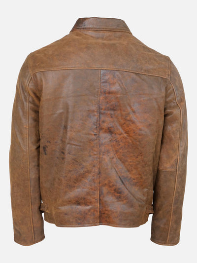 PS-01 Mens Jacket - Sheep Leather - Man - Antique Brown