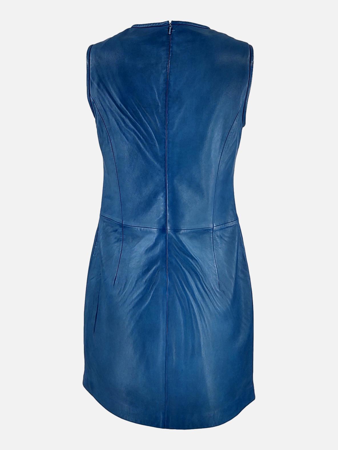 Eglantine Dress - Lamb Malli Leather - Women - Light Blue