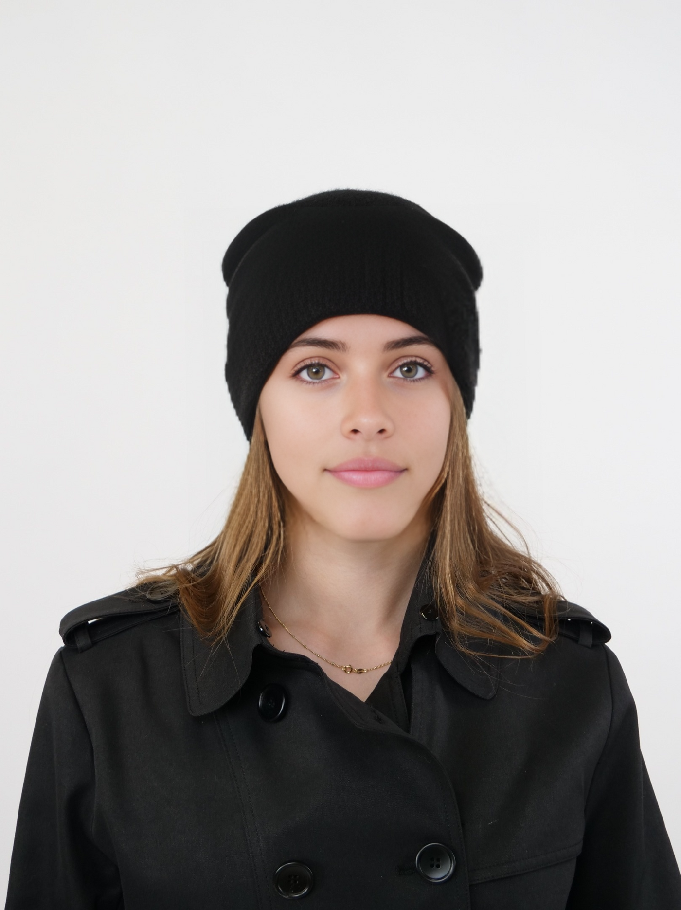 SY-HT2402F Hat - 100% PureCashmere - Accesories - Black