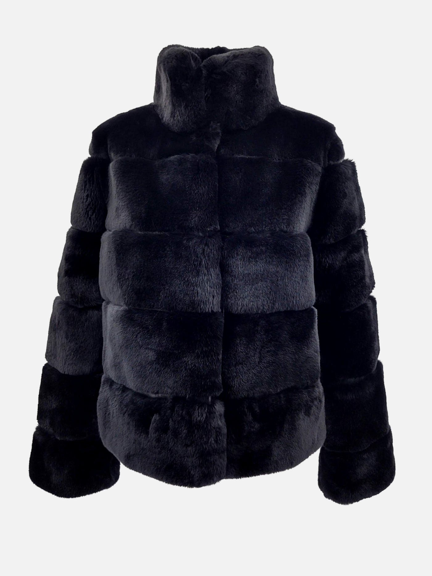 Petrovski, 60 cm. - Collar - Rex - Women - Black / Rex Kanin Pels - Levinsky - Kvinde