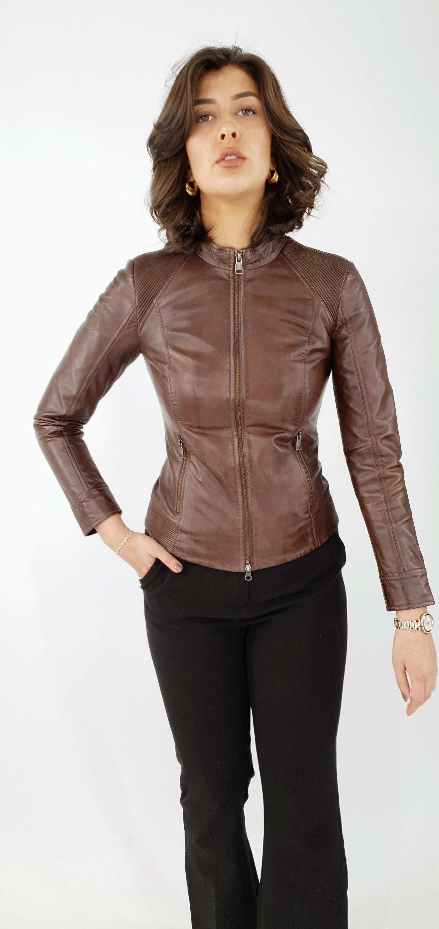 Voila - Lamb Malli Leather - Women - Cocoa - Lamb Malli Leather - Women - Voila - Lamb Malli Leather - Women - Cocoa - Stampe Pels