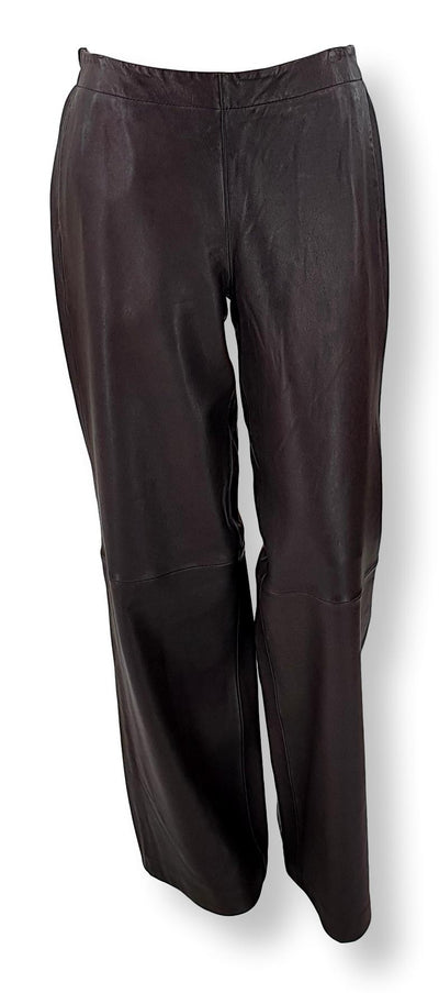 Moni Trouser - Comfort - Lamb Thick Dace Leather -Women - Brown