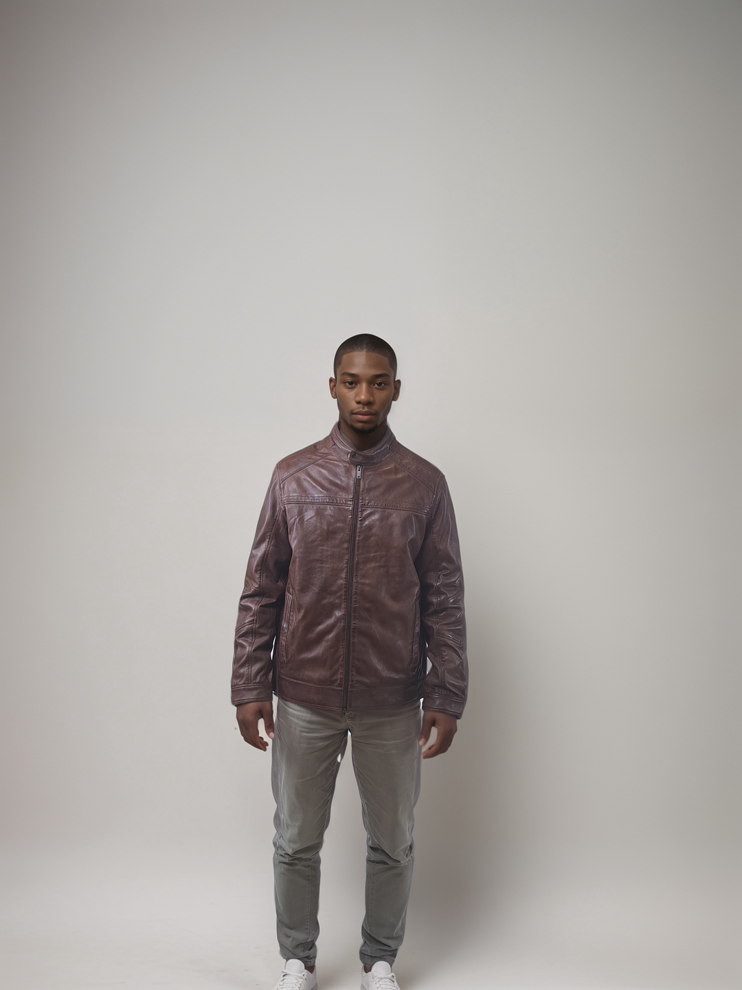 Ferome, 68 cm. - Lamb Polish Nappa Leather -Man - Cana Brown