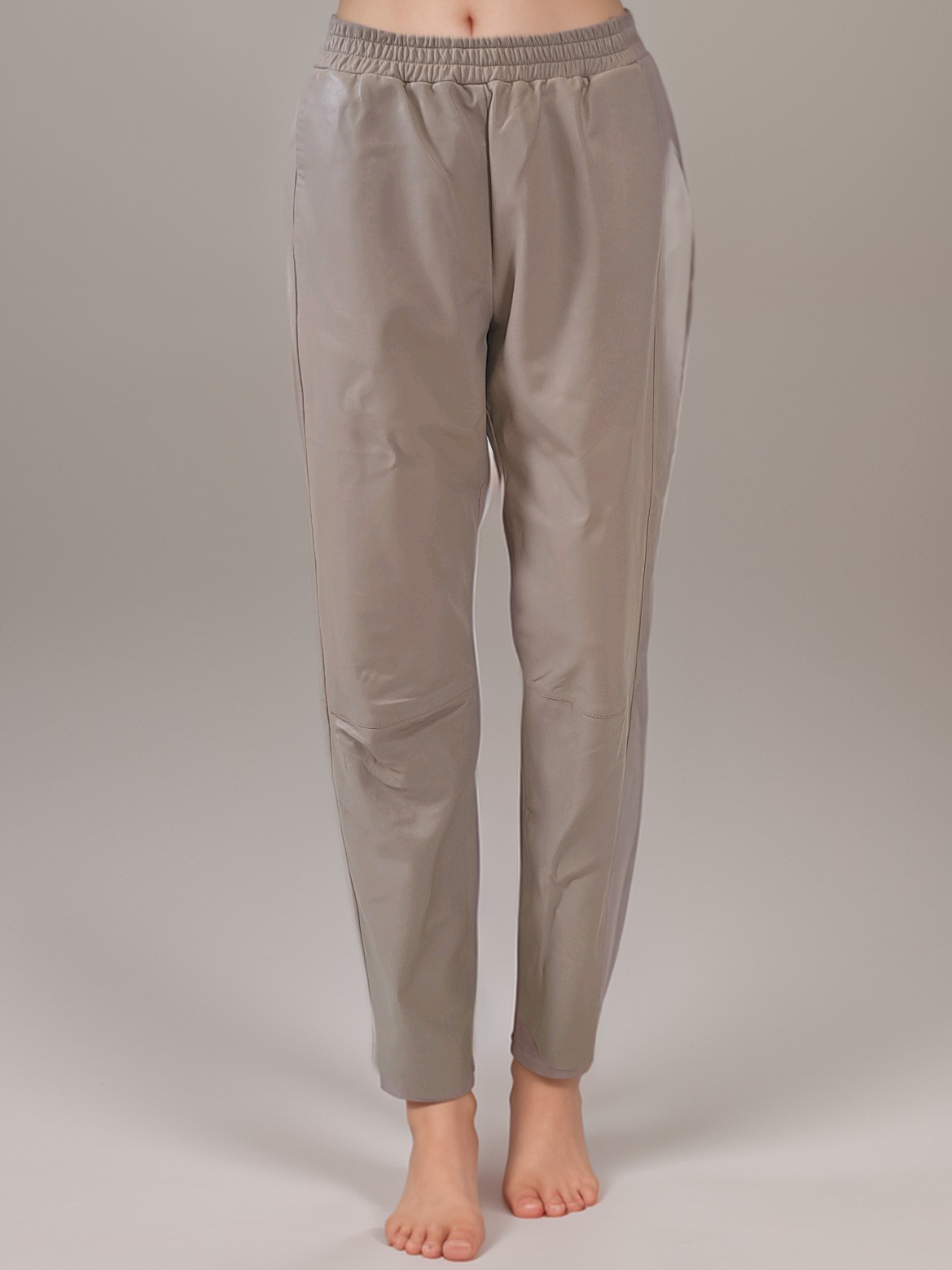 Jeanette Trousers - Lamb Nappa Leather - Women - Beige