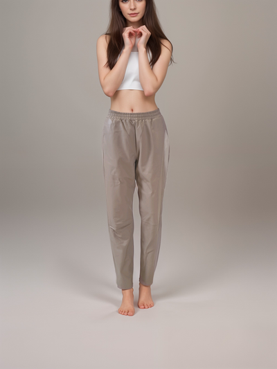 Jeanette Trousers - Lamb Nappa Leather - Women - Beige