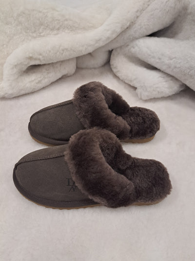 LV1 Slippers - Suede Lamb - Accesories - Dark Brown