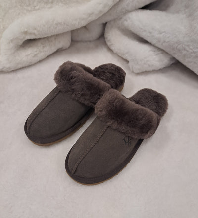 LV1 Slippers - Suede Lamb - Accesories - Dark Brown