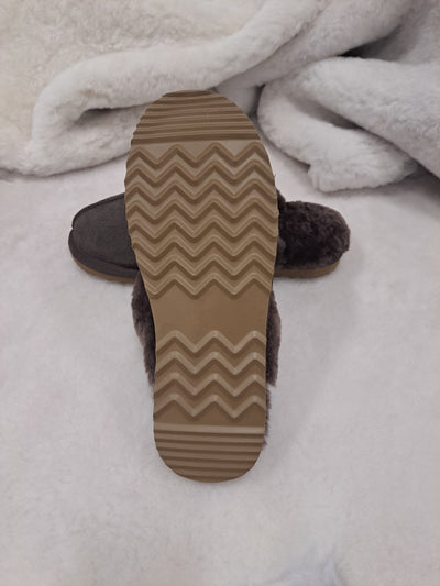 LV1 Slippers - Suede Lamb - Accesories - Dark Brown