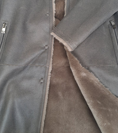Giorgiana, 95 cm. - Collar - Nappa Lamb Crack Washed -Women - Brown