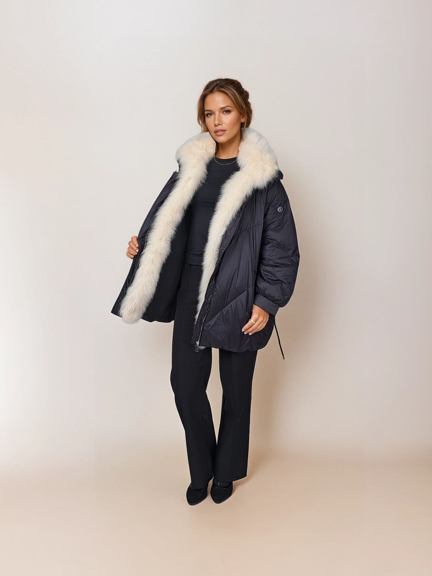 Ivory, 80 cm. - Down - Women - Black