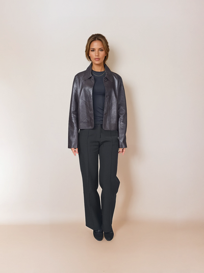 Cana, 52 cm. - Lamb Dior Bonded Leather-Women - Dark Brown