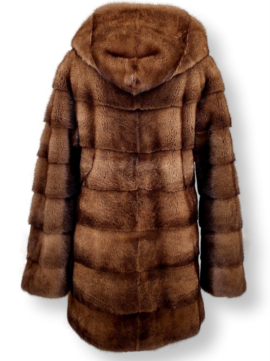 Petrovski, 80 cm. - Hood - Mink - Women - Scan Glow