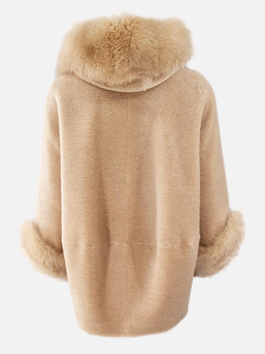 Franciane, 78 cm. - Hood - Air Wool - Women - Light Camel