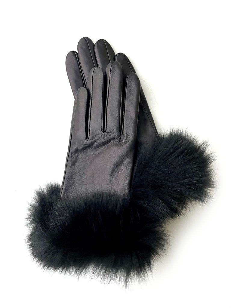 2145 Glove - Lamb Slink Leather -Accesories - Black