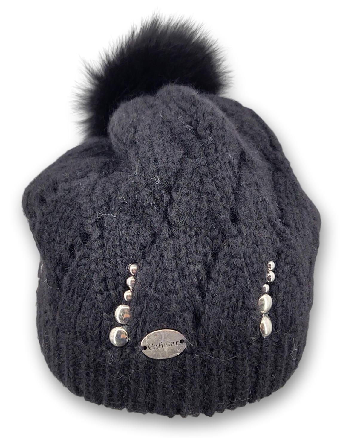 WQ.142/P Bis Hat - Knitted Yarn - Accesories - Black (Hue) | STAMPE PELS