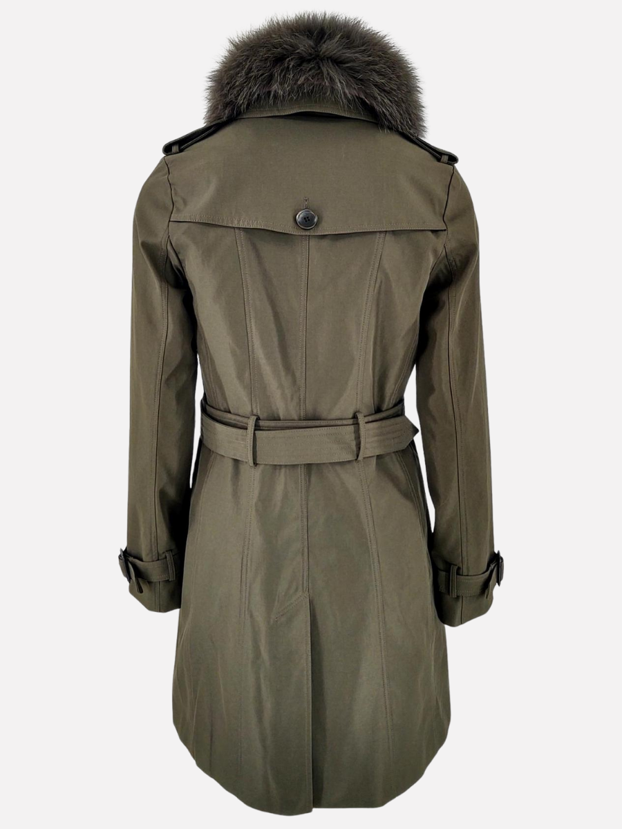 ジャケット・アウター fur collar belted trench coat Amazon.com: tuduoms Women's Belted Trench Coat with Faux Fur