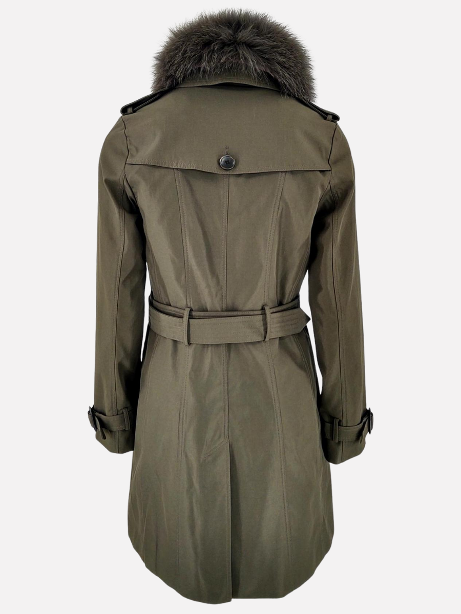 Daisy Trench Coat, 90 cm. - Collar - Textile - Women - Army