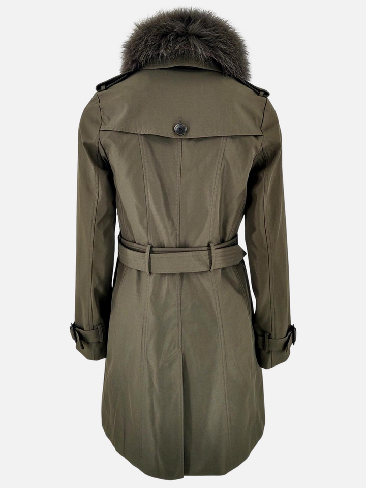 ジャケット・アウター fur collar belted trench coat Daisy Trench Coat, 90 cm. - Collar - Textile - Women - Army