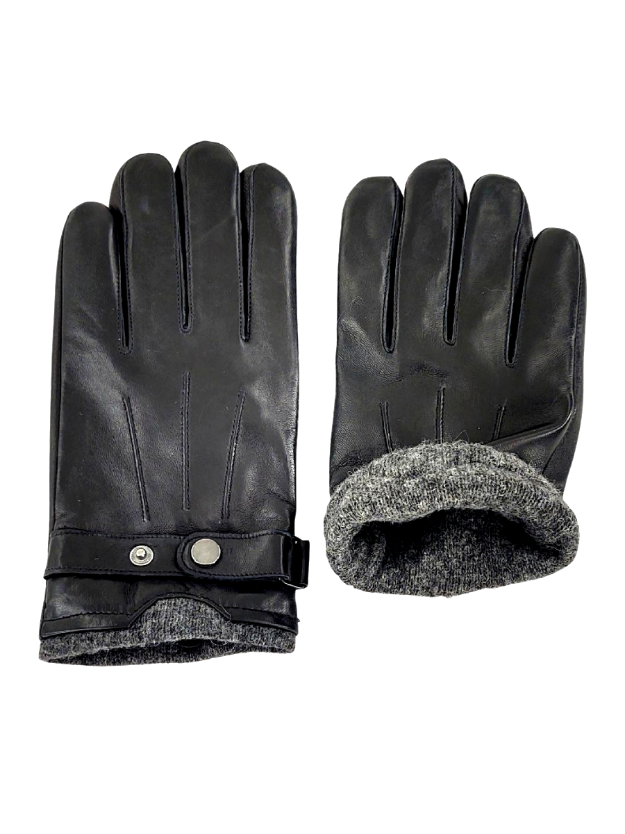 219 Glove - Lamb Slink Leather -Accesories - Black – Levinskyfurs