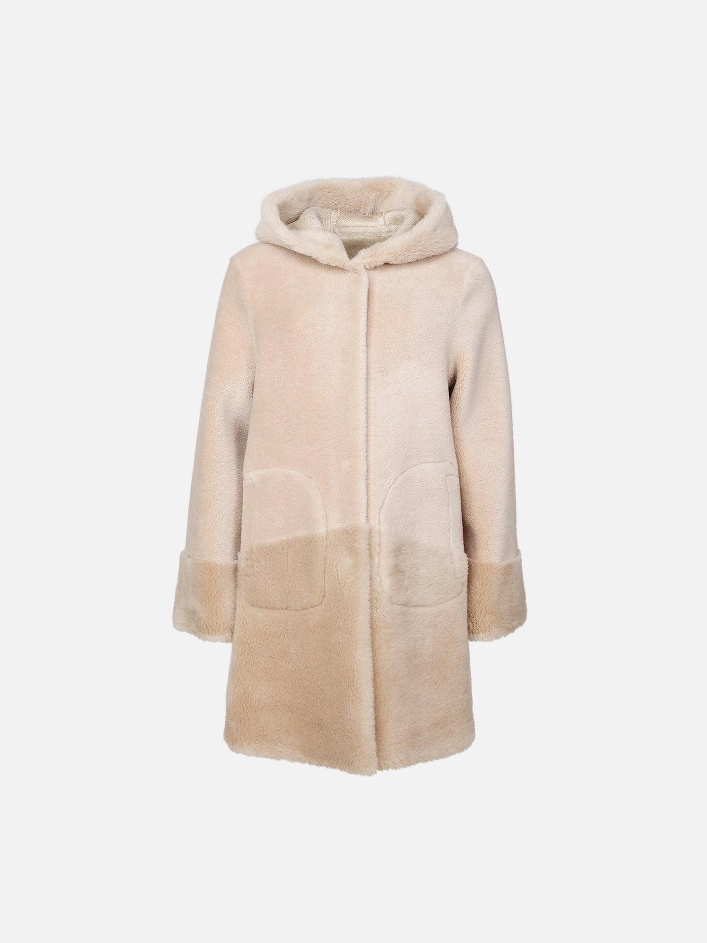 Fernandina, 85cm - Hood - Air Wool - Women - Beige