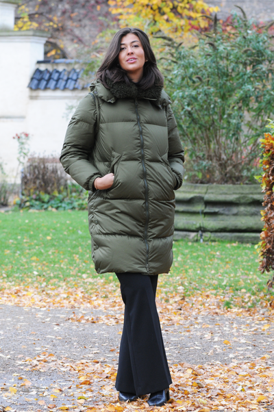 Heather, 98 cm. - Hood - Down - Women - Army