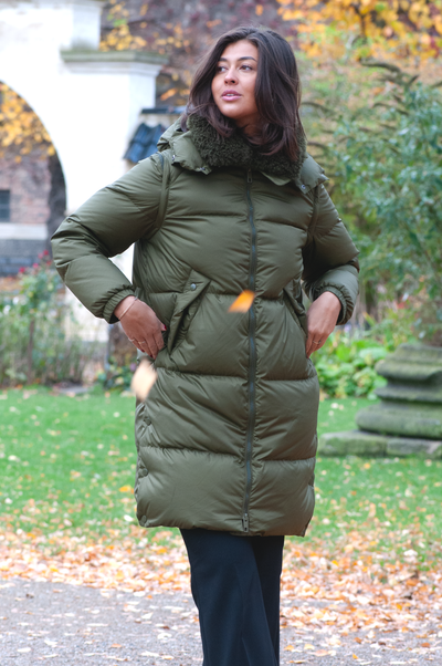 Heather, 98 cm. - Hood - Down - Women - Army