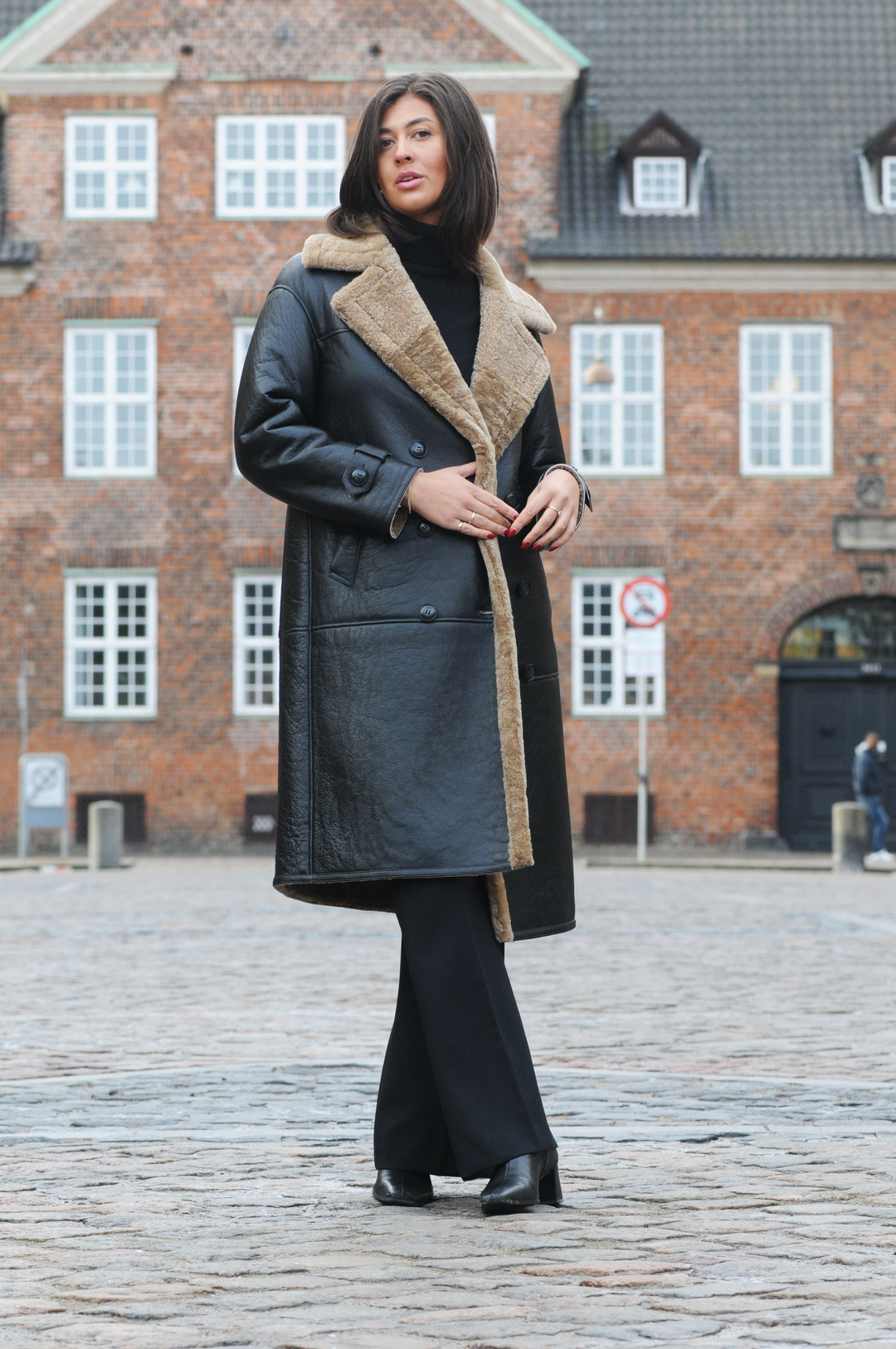 Hada, 105 cm. - Collar - Rock Lamb - Women - Black – Levinskyfurs