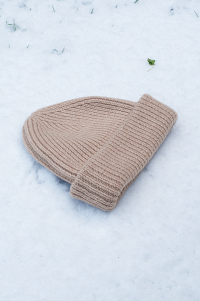 SY-1785 Hat - 100% Wool - Accessories - Brown Rice White