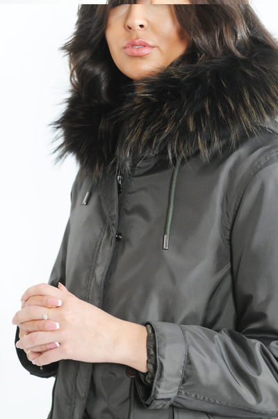 Calgary, 95 cm. - Hood - Textile - Women - Army