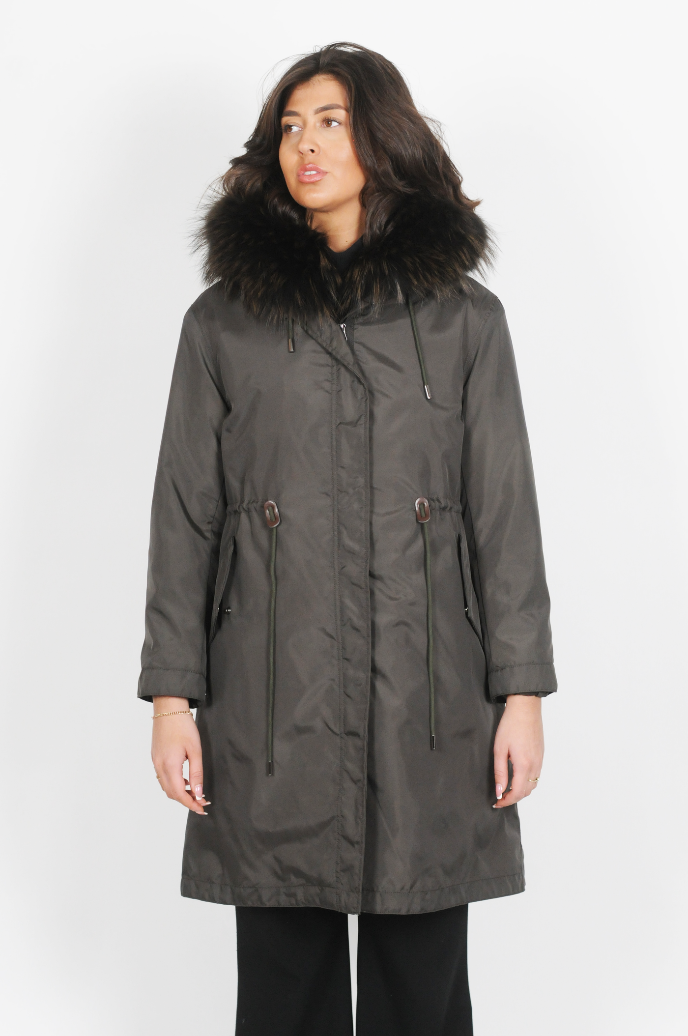 Calgary, 95 cm. - Hood - Textile - Women - Army