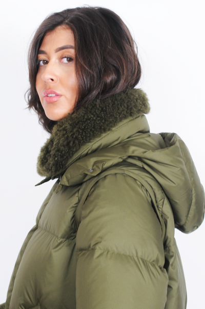 Heather, 98 cm. - Hood - Down - Women - Army