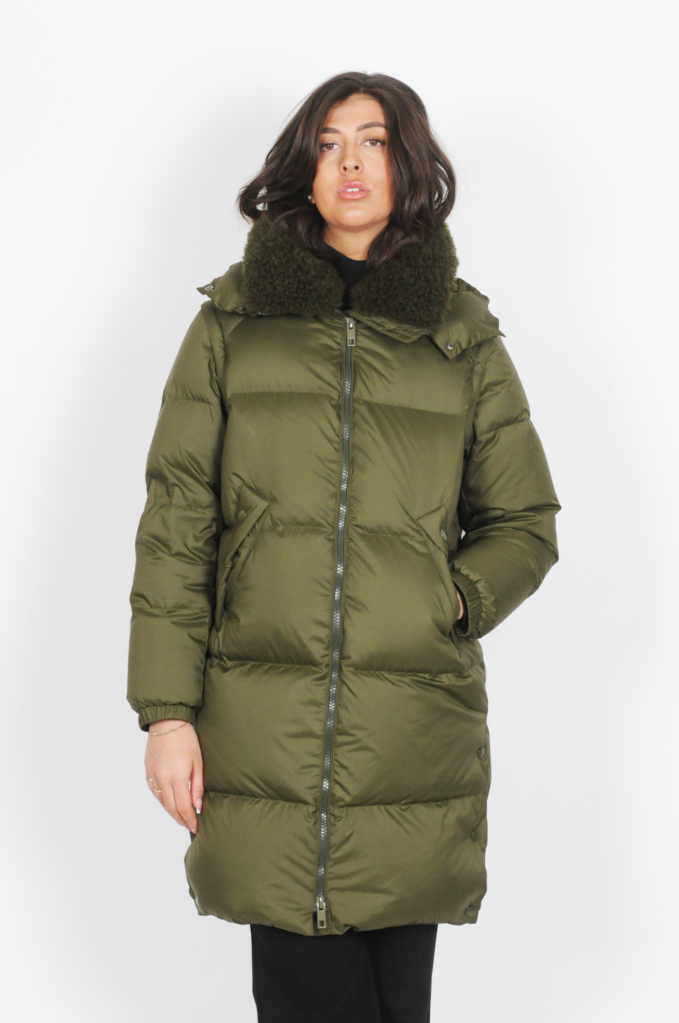 Heather, 98 cm. - Hood - Down - Women - Army