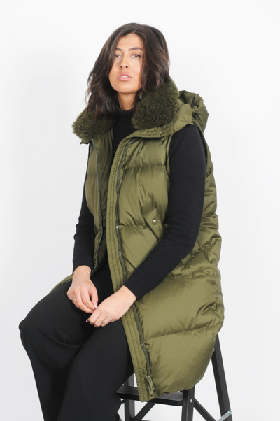 Heather, 98 cm. - Hood - Down - Women - Army