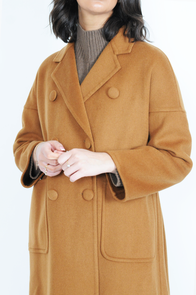 Harlow, 105 cm. - Collar - Wool Blend - Women - Cognac