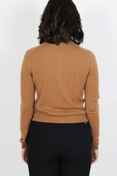 SY-23022 Cardigan - 100% Cashmere - Accesories - Dark Camel