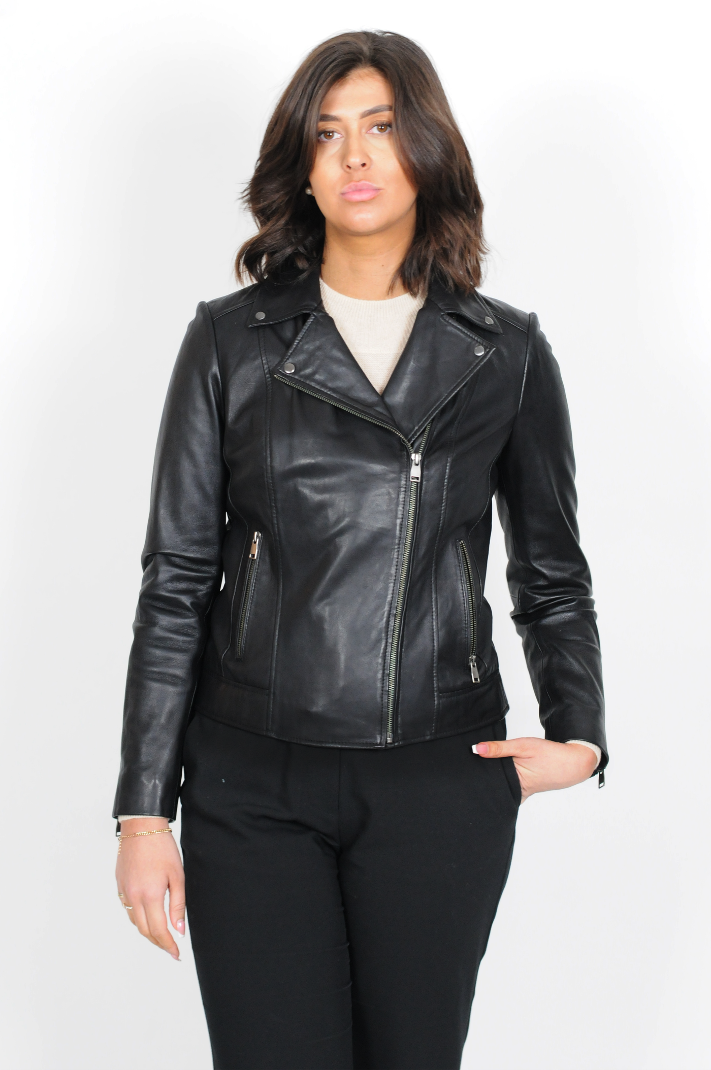 Bella - Lamb Malli Leather - Women - Black