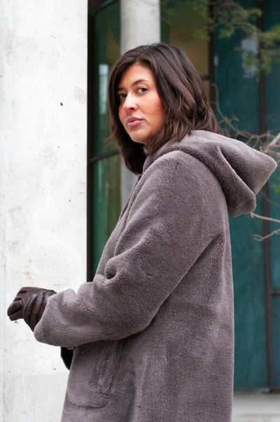 Fernana, 85cm - Hood - Air Wool - Women - Brown