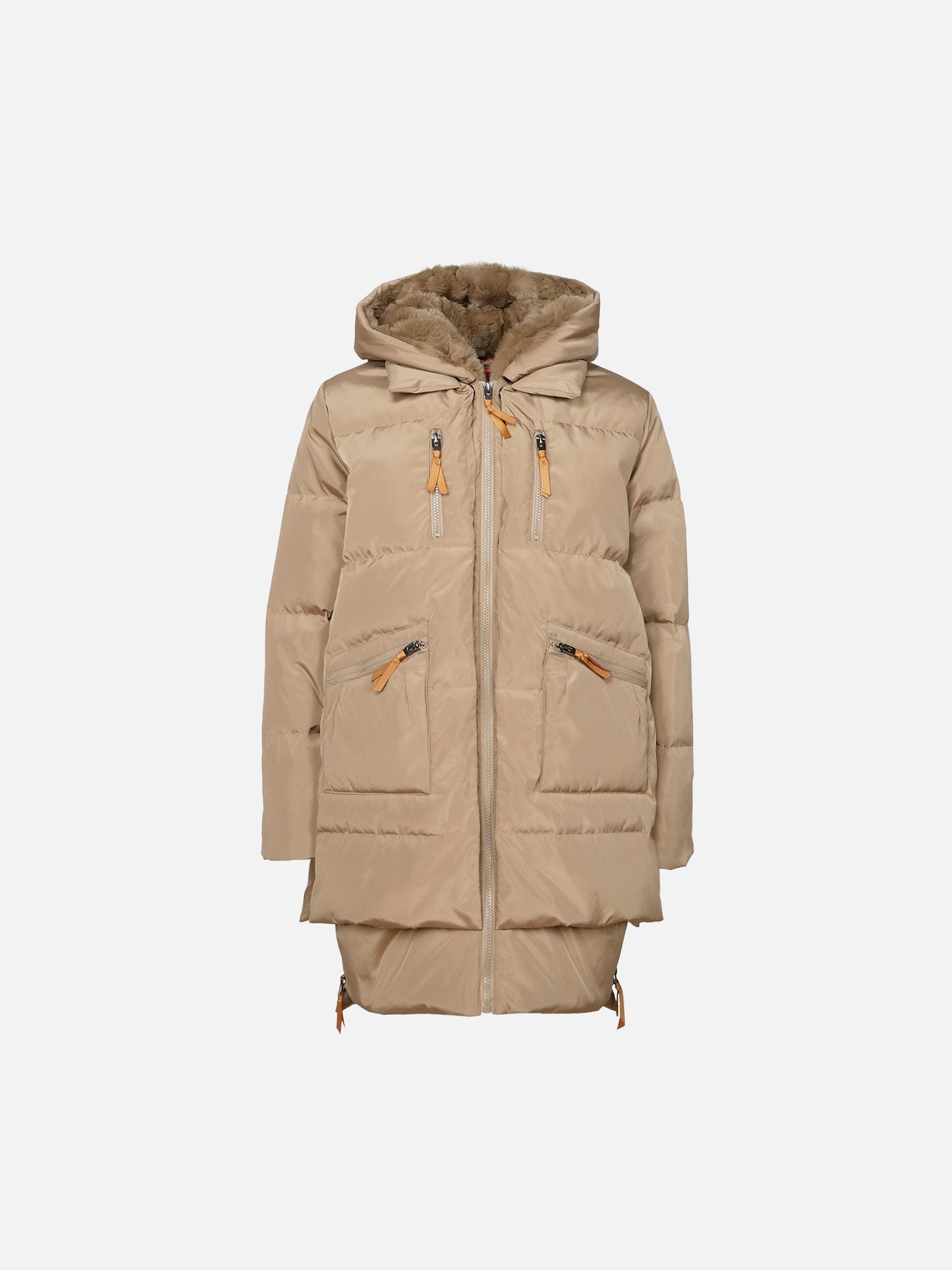 Forever, 90 cm. - Hood - Down - Women - Camel