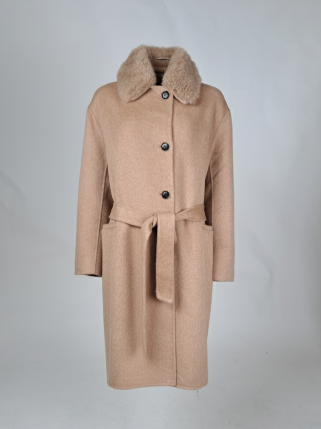Hava & Hava, 100 cm. - Collar - Wool Blend - Women - Camel