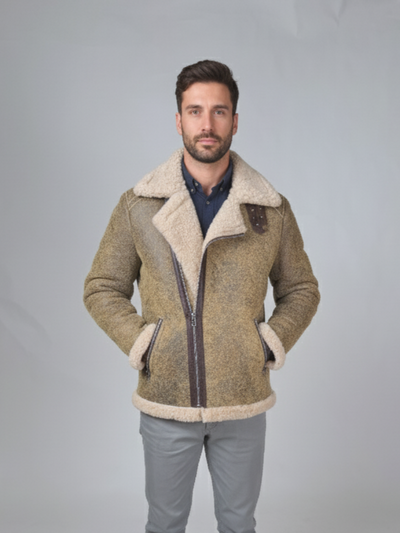 Irwing, 72 cm. - Lamb Crackle - Man - Beige