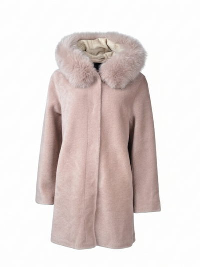 Gamal-A, 100 cm. - Hood - Air Wool - Women - Dust Rose