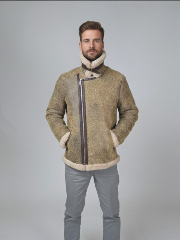 Irwing, 72 cm. - Lamb Crackle - Man - Beige