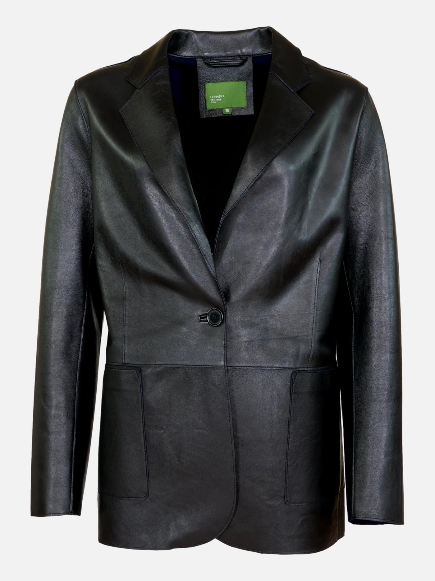 Maple Blazer - Lamb Malli Leather - Women - Black