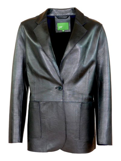 Maple Blazer - Lamb Malli Leather - Women - Black