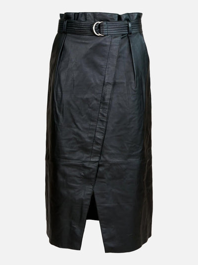 Edith Skirt - Lamb Nappa Leather - Women - Black