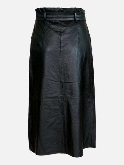 Edith Skirt - Lamb Nappa Leather - Women - Black