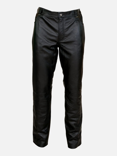 Peter Trousers - Nappa Leather - Man - Black