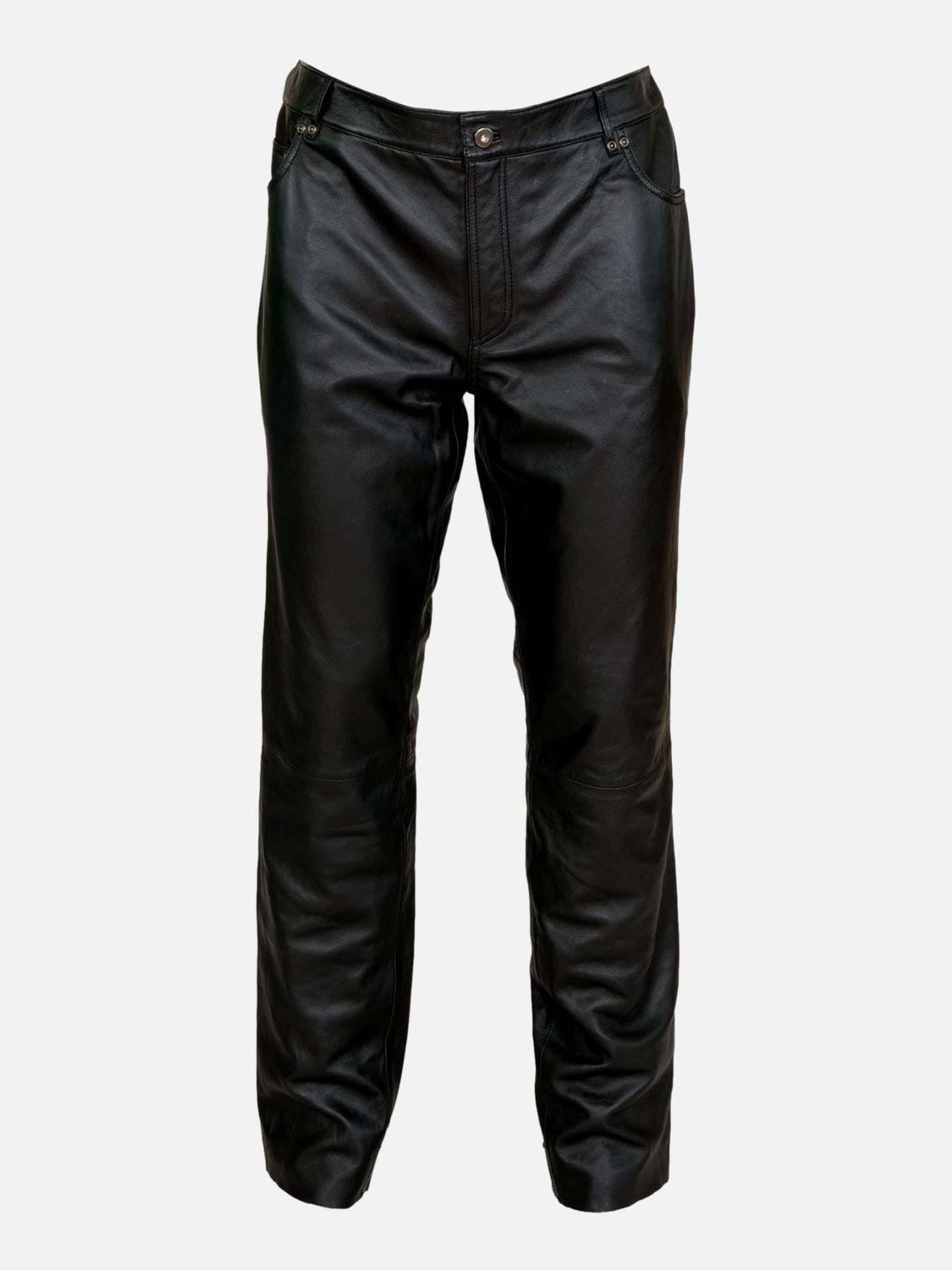 Peter Trousers - Nappa Leather - Man - Black