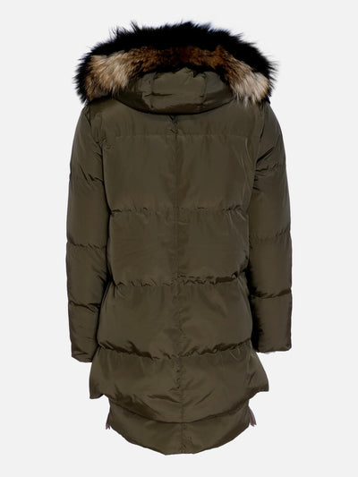 Down jacket Michelle 2, 90 cm. - Hood - Down - Women - Army