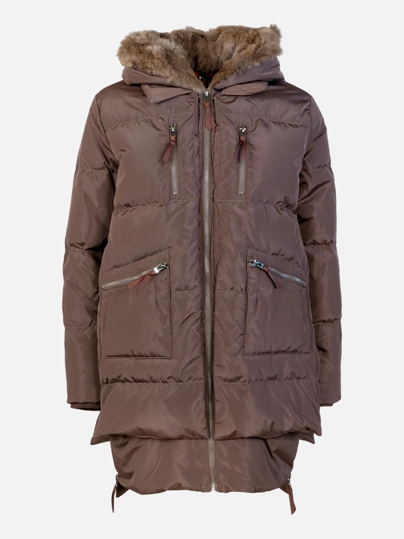 Forever, 90 cm. - Hood - Down - Women - Dark Brown